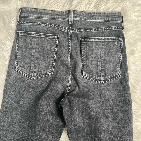 NWOT Rag & Bone Nina High Rise Ankle Cigarette Jean Abbots Grey Black Denim 29 - Picture 10 of 11